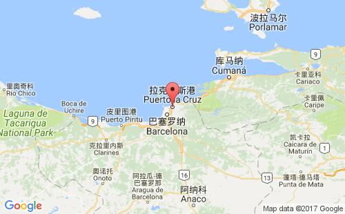 委内瑞拉港口拉克鲁斯港puerto la cruz港口地图