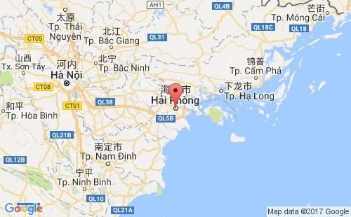 越南港口海防haiphong港口地图