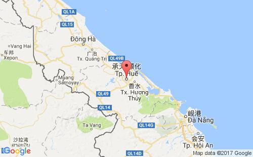 越南港口顺化hue港口地图