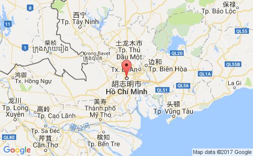 越南港口西贡saigon港口地图